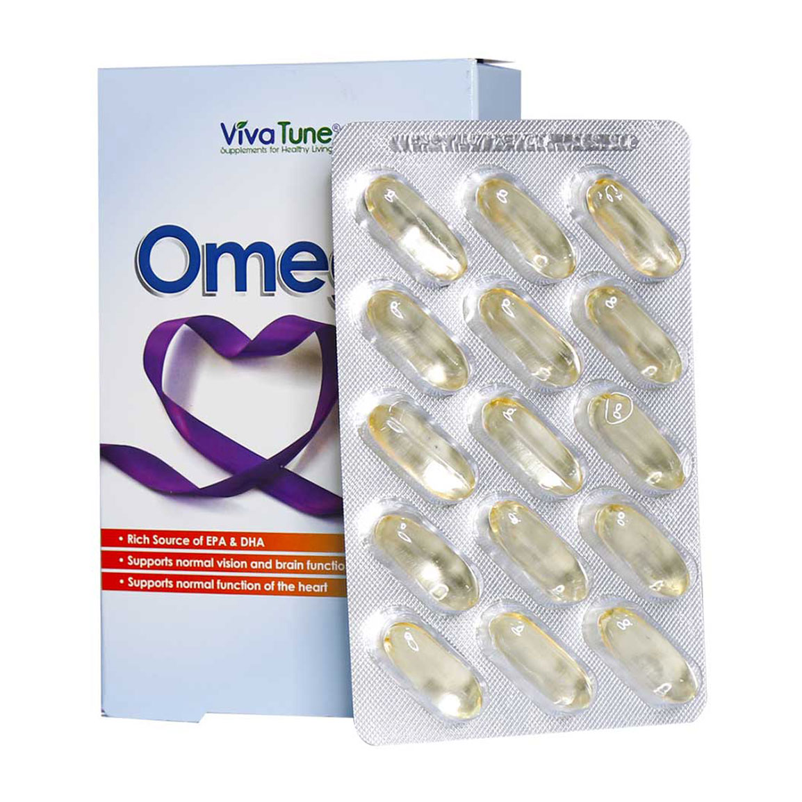 1-1-202656124851742.jpg کپسول نرم ژلاتینی ویواتیون مدل Omega Plus بسته 30 عددی - Image 1
