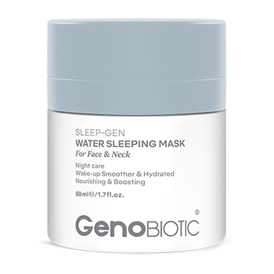 1-1-Geno-Biotic-Water-Sleeping-Mask-For-Face-And-Neck-50ml-2026622132228400.jpg ماسک خواب آبی ژنو بایوتیک مناسب صورت و گردن حجم 50 میلی لیتر - Image 1