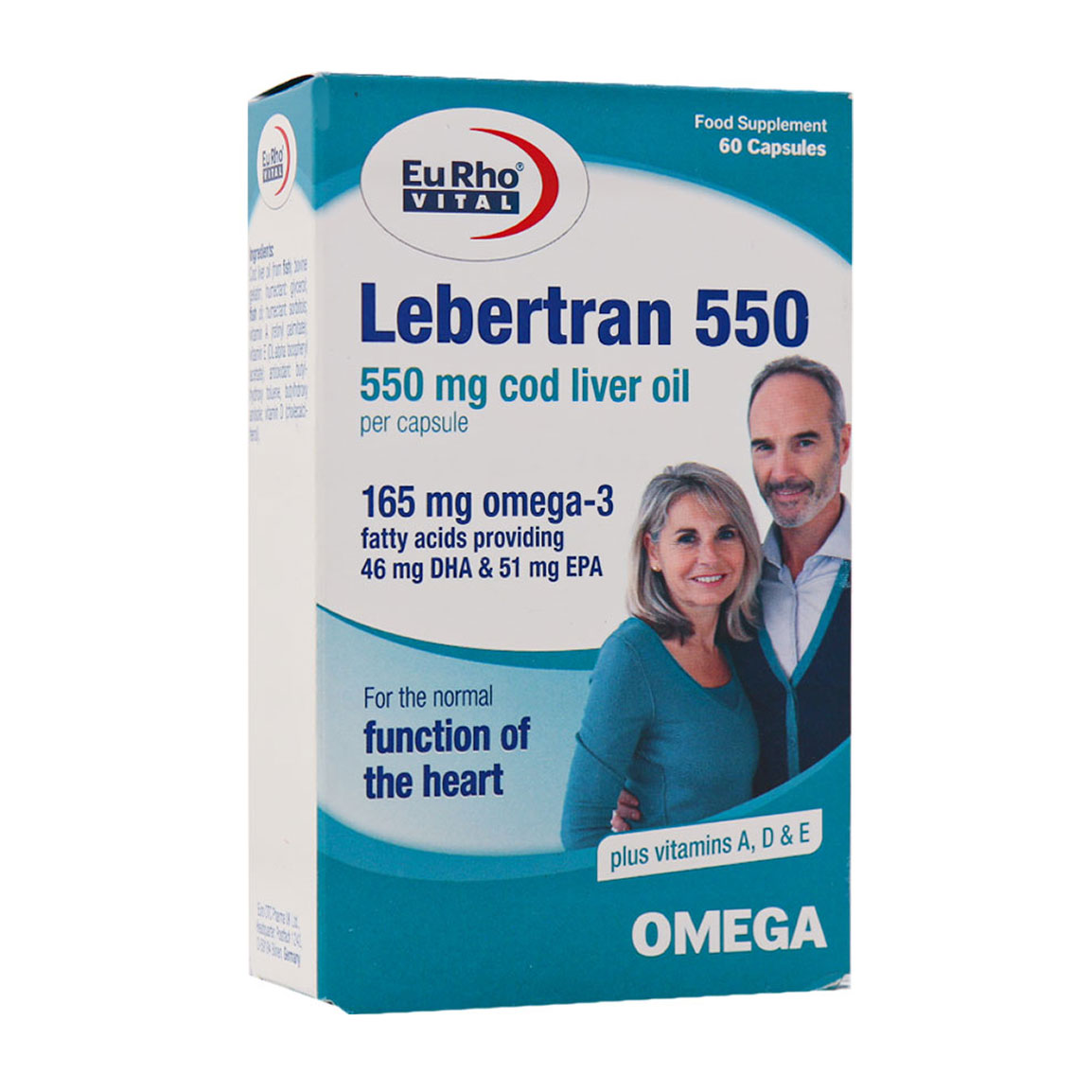 1-20241210122847244.jpg کپسول امگا 3 یوروویتال مدل Lebertran 550 بسته 60 عددی - Image 1