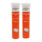 پک دو عددی قرص جوشان Vitamin C نیچرز پلنتی با طعم پرتقال بسته 20 عددی
