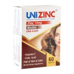 قرص یونی زینک Uni Zinc ابیان دارو بسته 60 عددی 15 میلی گرم