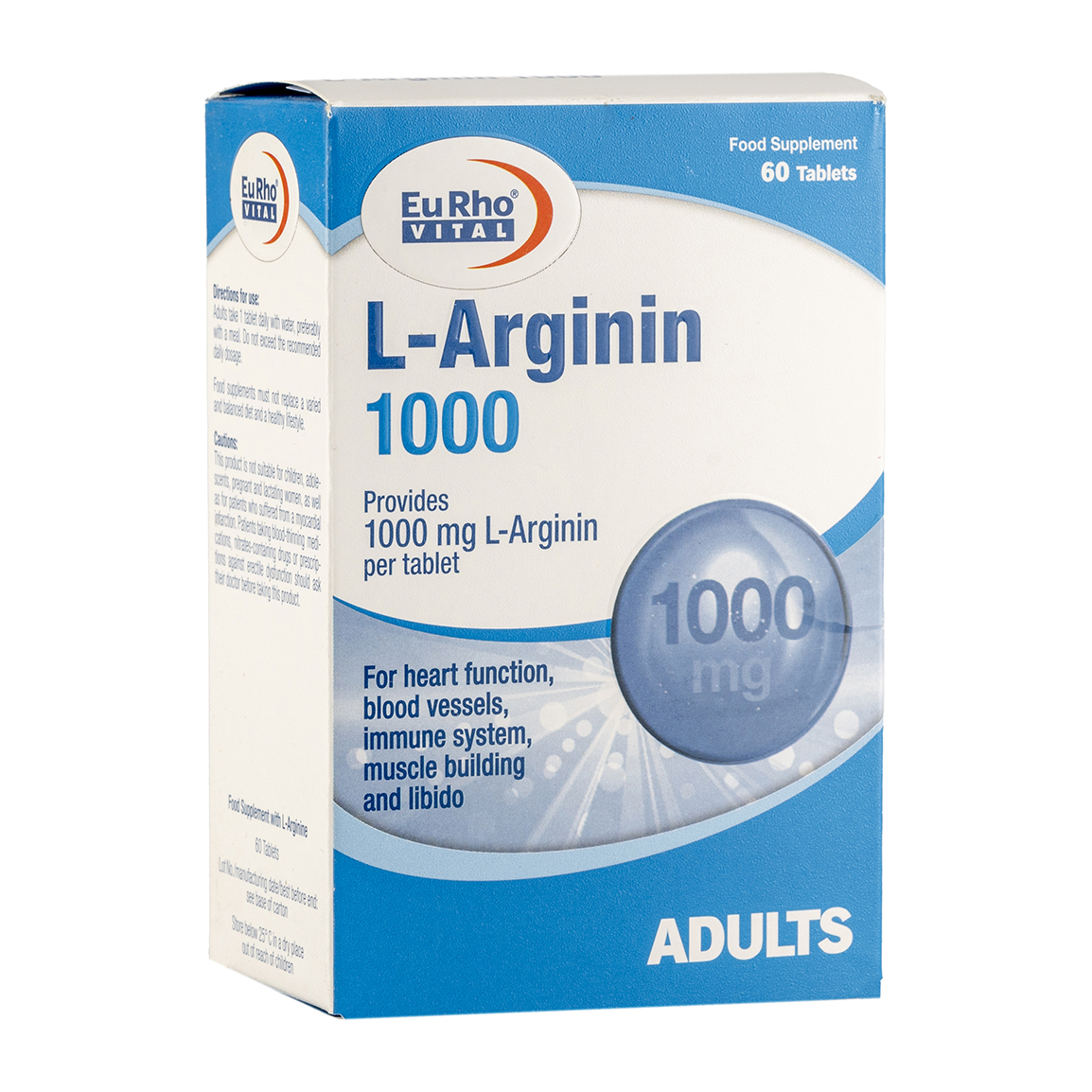 77305-2025426133442730.jpg قرص ال آرژنین 1000 میلی گرم یوروویتال بسته 60 عددی - Image 1
