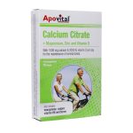 قرص Calcium Citrate همراه با منیزیم زینک و ویتامین D بسته 30 عددی آپوویتال