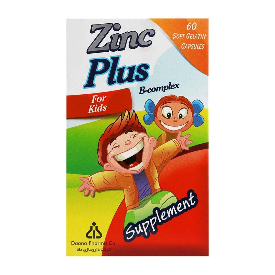 79222-2-2025129134936939.jpg کپسول سلامت مو دانا مدل Zinc Plus B Complex مناسب کودکان و نوجوان بسته 60 عددی - Image 1