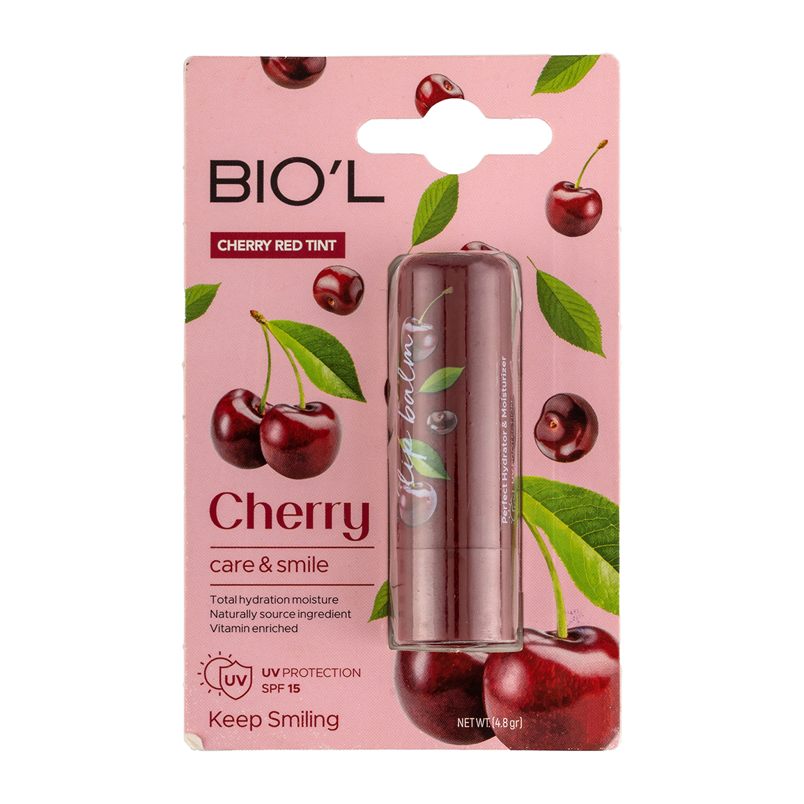 8158200003-2024108113035171-1.jpg بالم لب رنگی بیول مدل Cherry با SPF15 وزن 4.8 گرم - Image 1