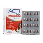 قرص آهن ابیان دارو مدل Acti Fol مخصوص بانوان باردار بسته 60 عددی