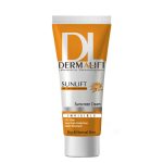 کرم ضد آفتاب بی رنگ درمالیفت با SPF50 مناسب پوست خشک حجم 40 میلی لیتر