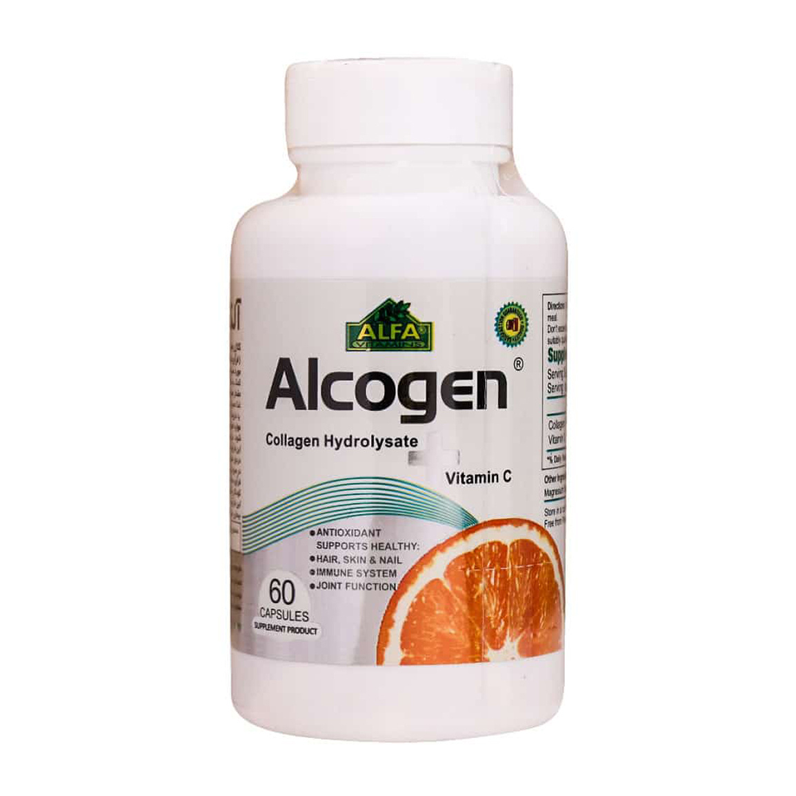 ALFA-Vitamins-Alcogen-vitamin-C-Cap-2025526171036718.jpg کپسول Alcogen آلفا ویتامینز دارای ویتامین C بسته 60 عددی - Image 1