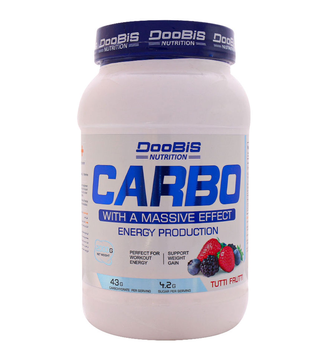 Doobis-Carbo-Energy-Production-2000-gr-Khanoumi-2024227151331257.jpg پودر کربو انرژی پروداکشن دوبیس با طعم توتی فروتی وزن 2000 گرم - Image 1