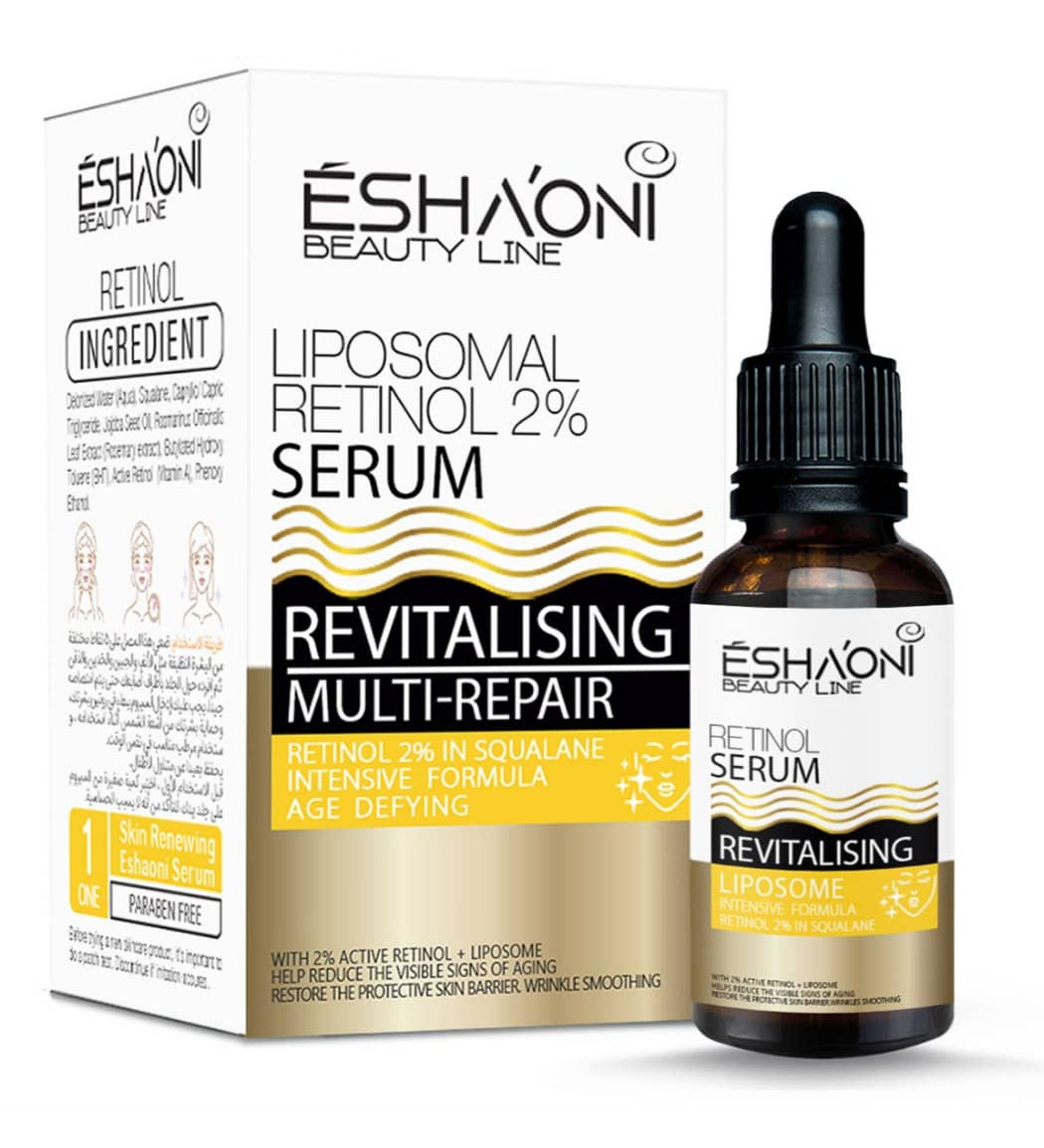 Eshaoni-Skin-Serum-Lightening-With-Retinol-30ml.9-202434131257740.jpg سرم روشن کننده پوست اشااونی مدل Retinol حجم 30 میلی لیتر - Image 1