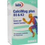قرص کلسی مگ پلاس D3 و K2 بسته 60 عددی یوروویتال