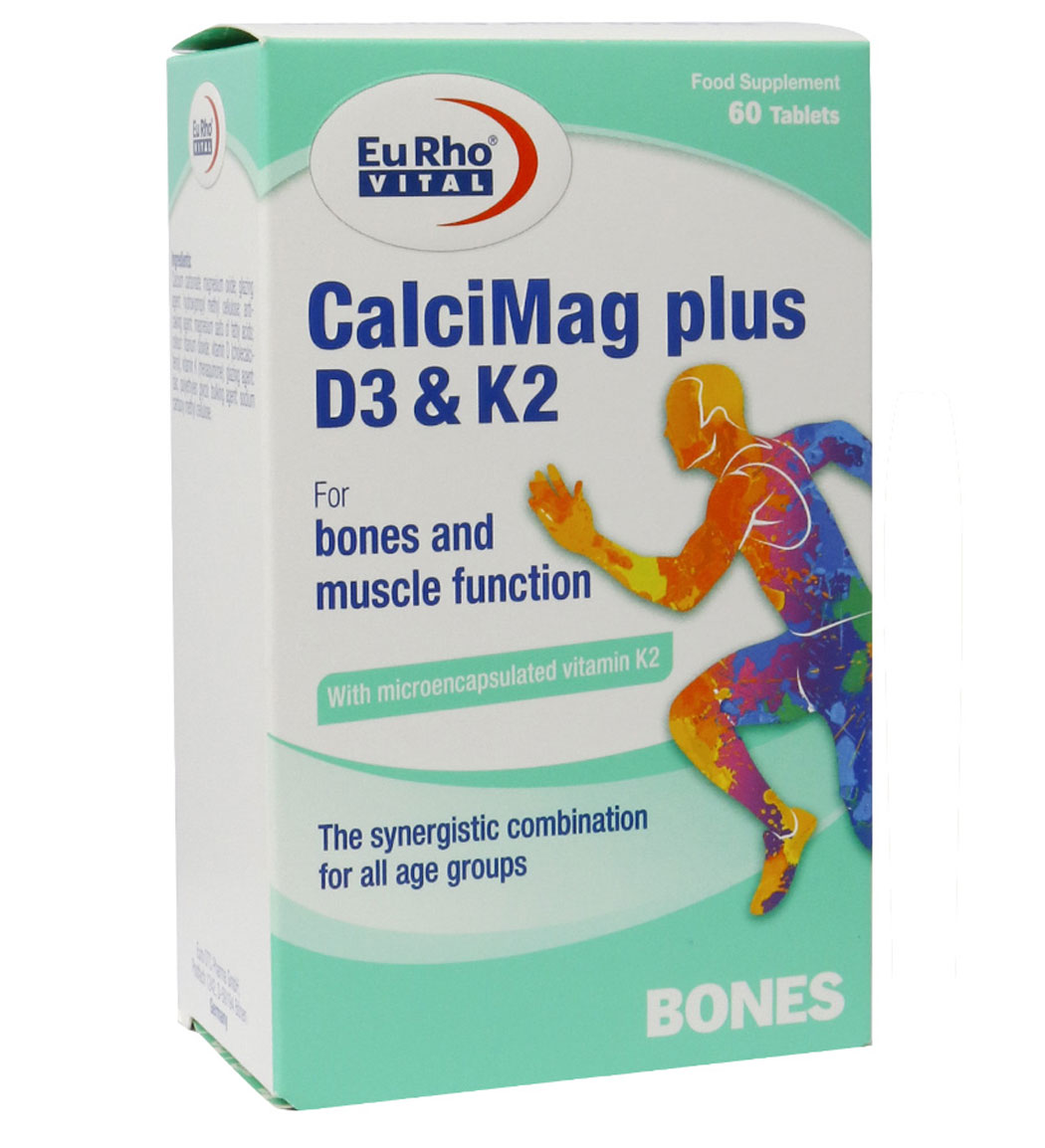 Eurho-Vital-CalciMag-Plus-D3-And-K2-Khanoumi-2024220142043521.jpg قرص کلسی مگ پلاس D3 و K2 بسته 60 عددی یوروویتال - Image 1