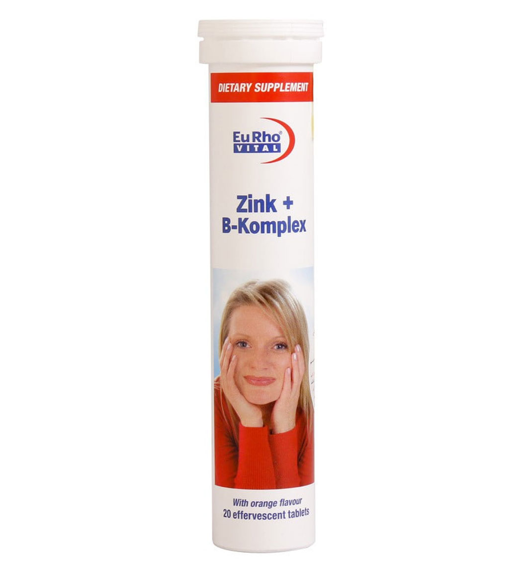 Eurho-Vital-Zinc-And-B-Komplex-Effervescent-Tablet-Khanoumi-202422014291629.jpg قرص جوشان زینک پلاس ب کمپلکس یوروویتال 20 عددی - Image 1