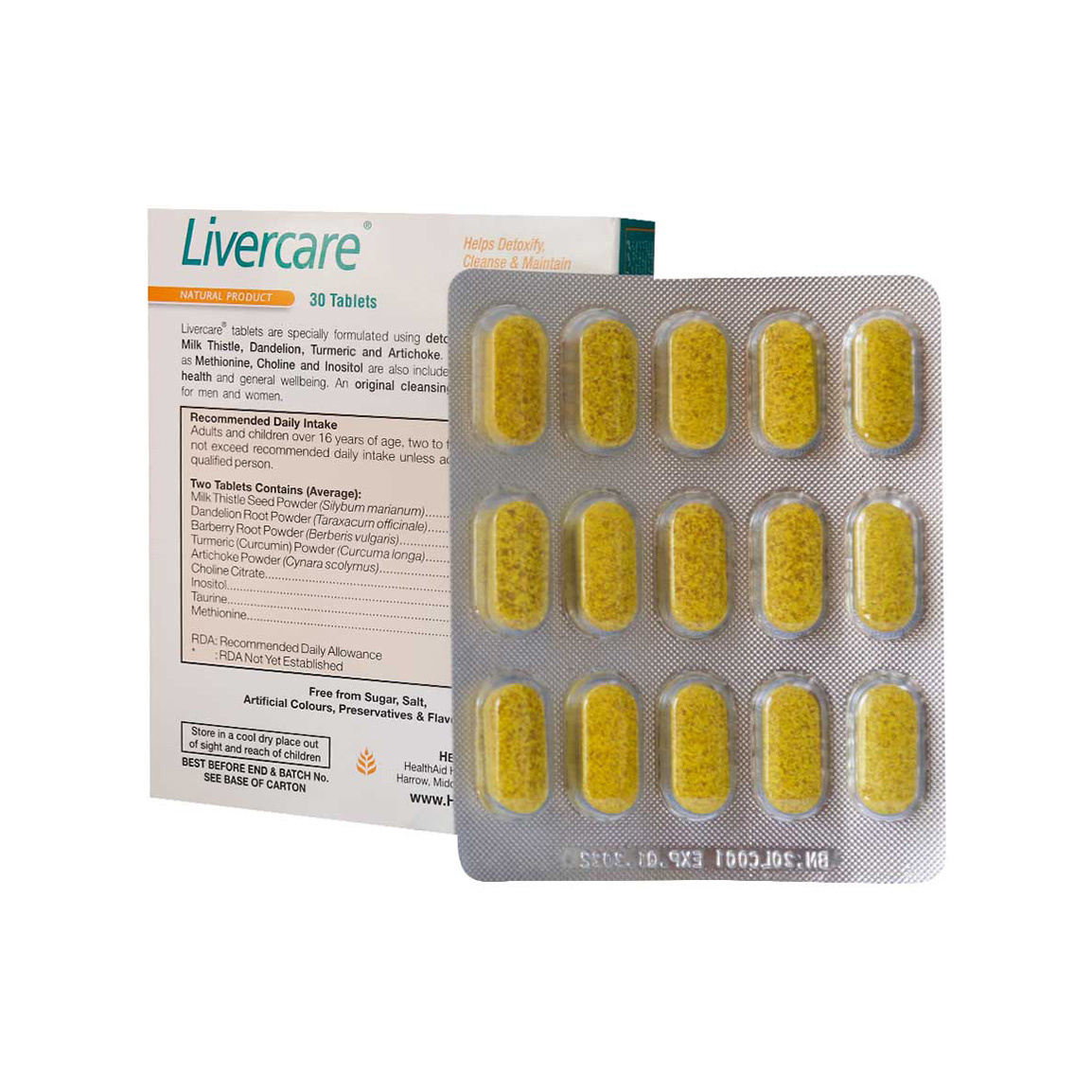 Health-Aid-LivercarE-30-20249110522112.jpg قرص مدل Livercare بسته 30 عددی - Image 1