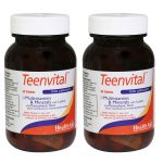 قرص مولتی ویتامین مینرال مدل Teenvital بسته 2 عددی هلث اید