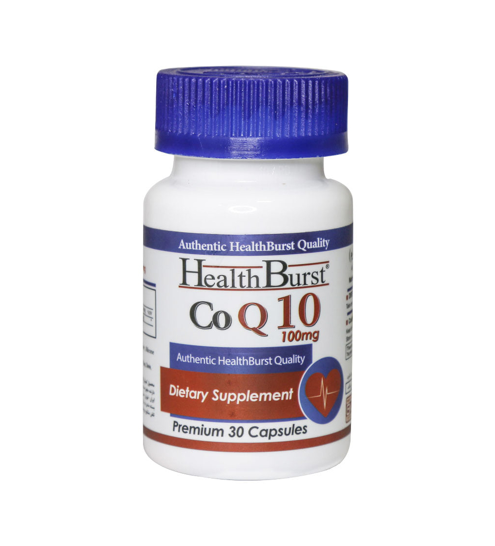 Health-Burst-Co-Q-10-100mg-30-Caps-Khanoumi-202431115139960.jpg کپسول هلث برست مدل Co Q 10 بسته 30 عددی - Image 1