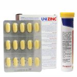 مجموعه قرص Uni Zink بسته 60 عددی به همراه قرص جوشان ویتامین C 1000 بسته 20 عددی های هلث - Image 2