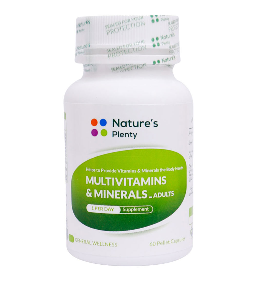 Natures-Plenty-Multivitamin-and-Mineral-60-capsules-Khanoumi-202432175553116.jpg کپسول مولتی ویتامین مینرال بزرگسالان نیچرز پلنتی بسته 60 عددی - Image 1
