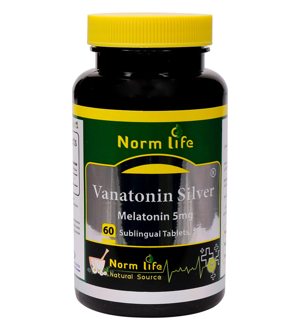 Norm-Life-Vanatonin-Melatonin-5mg-60-Tablets-Khanoumi-202422011019394.jpg قرص زیر زبانی سیلور Vanatonin Melatonin 5 نورم لایف بسته 60 عددی - Image 1