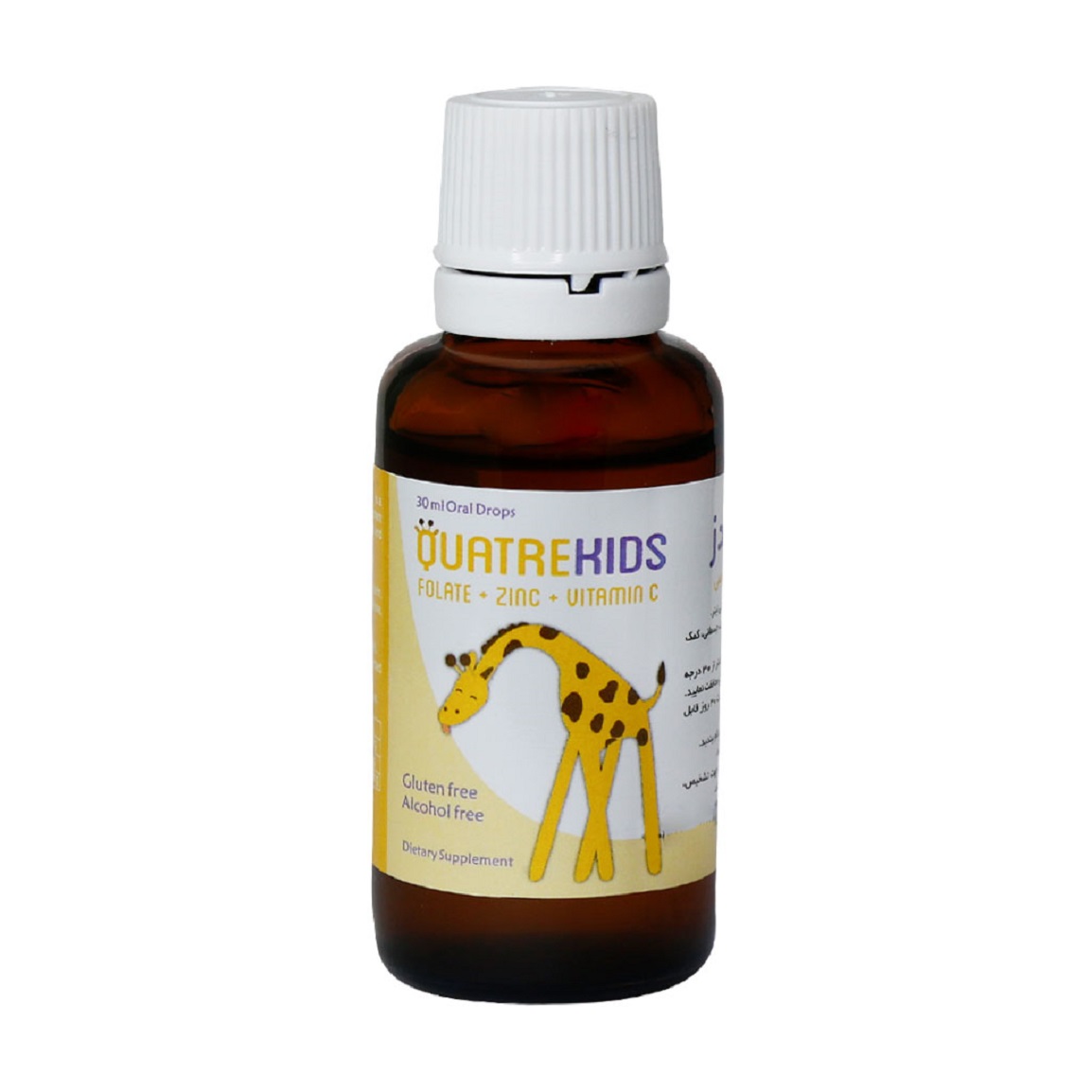 Shaygan-Darou-Afshan-Quatrekids-Oral-Drops-30-ml-20245219499740.jpg قطره زینک دارو افشان شایگان مدل Quatrekids حجم 30 میلی لیتر - Image 1