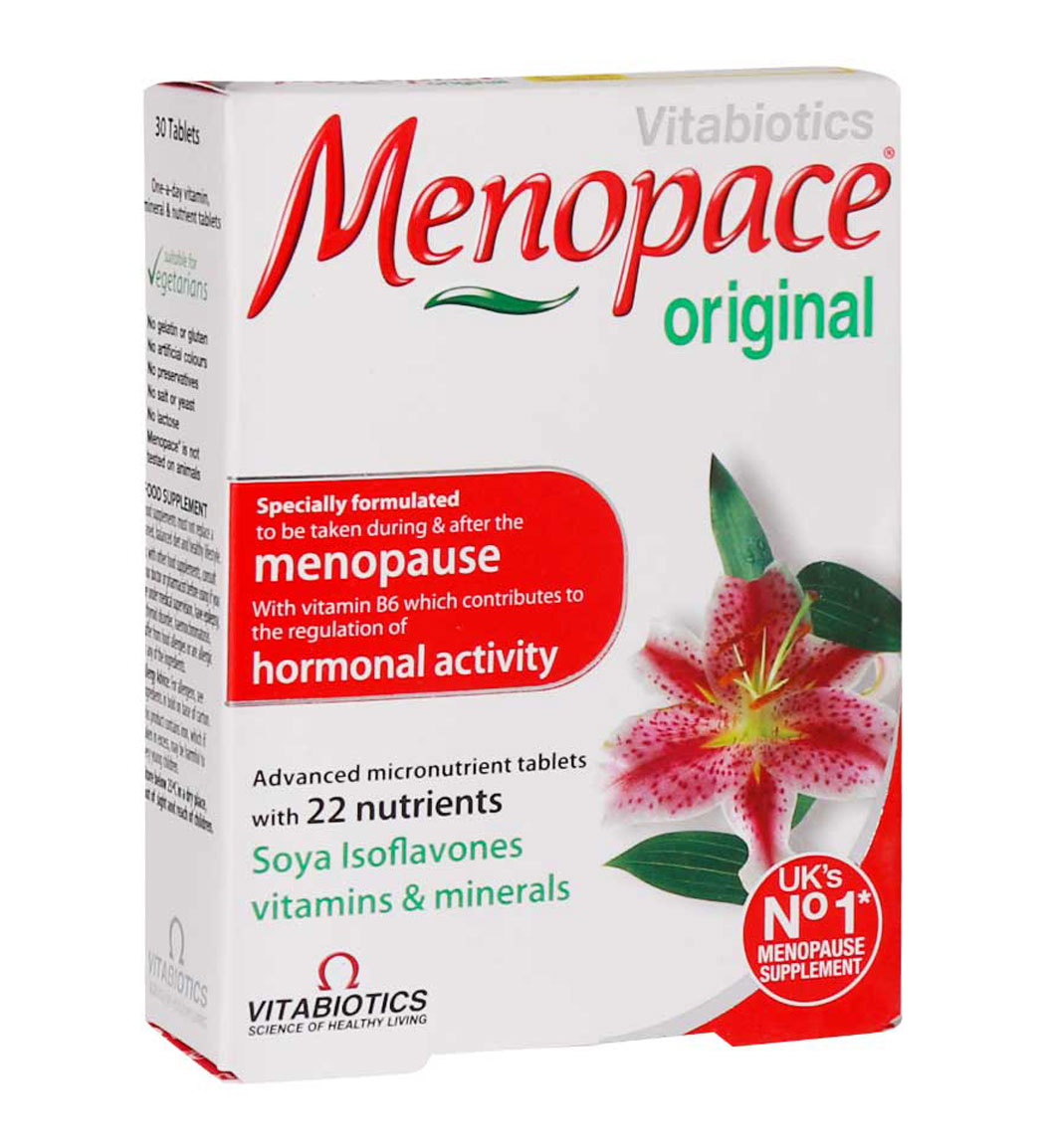 Vitabiotics-Menopace-Original-30-Tablets-Khanoumi-20242141647552.jpg قرص Menopace Orginal مخصوص بانوان بسته 30 عددی ویتابیوتیکس - Image 1
