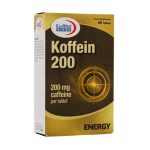 قرص کافئین یوروویتال 200 میلی گرم بسته 60 عددی