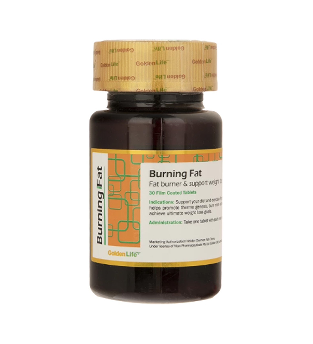 golden-life-burning-fat-30-tabs-khanoumi-20242121813696.jpg قرص روکش دار برنینگ فت بسته 30 عددی - Image 1
