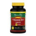 کپسول نورم لایف حاوی ویتامین D3 1000 میلی گرم بسته 60 عددی