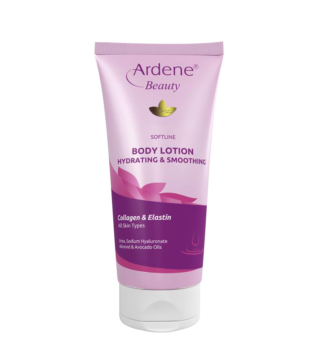 1d0b6aebbee54f0898d4b13adb02147c.jpg لوسیون بدن مرطوب کننده کلاژن و الاستین سافت لاین آردن بیوتی مناسب انواع پوست آردن - Image 1