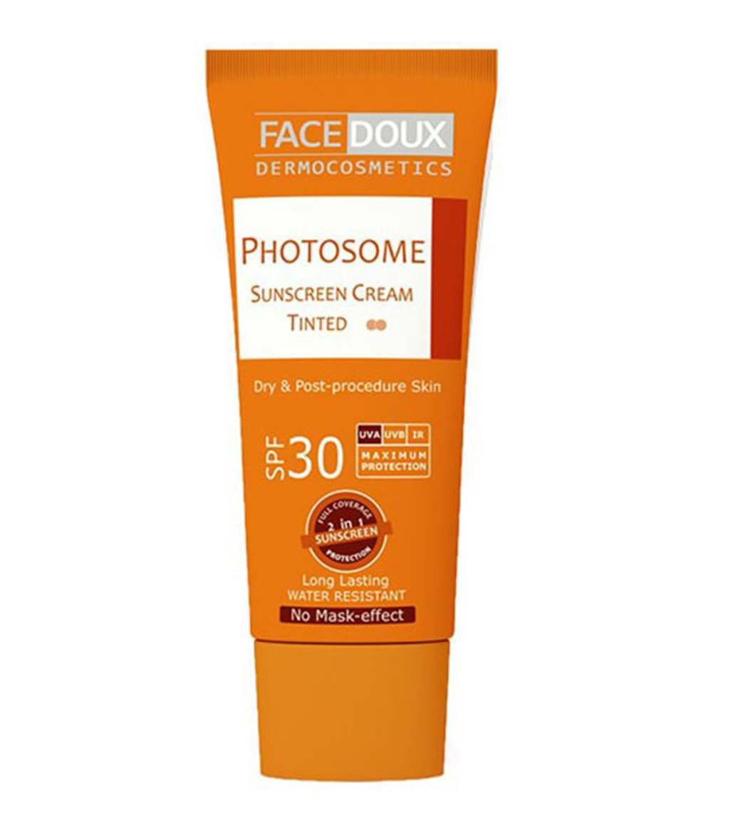 3747c952db584478a7182854c3f202bd.jpg کرم ضد آفتاب رنگی فیس دوکس مدل Photosome با SPF30 مناسب انواع پوست حجم 40 میلی لیتر - Image 1