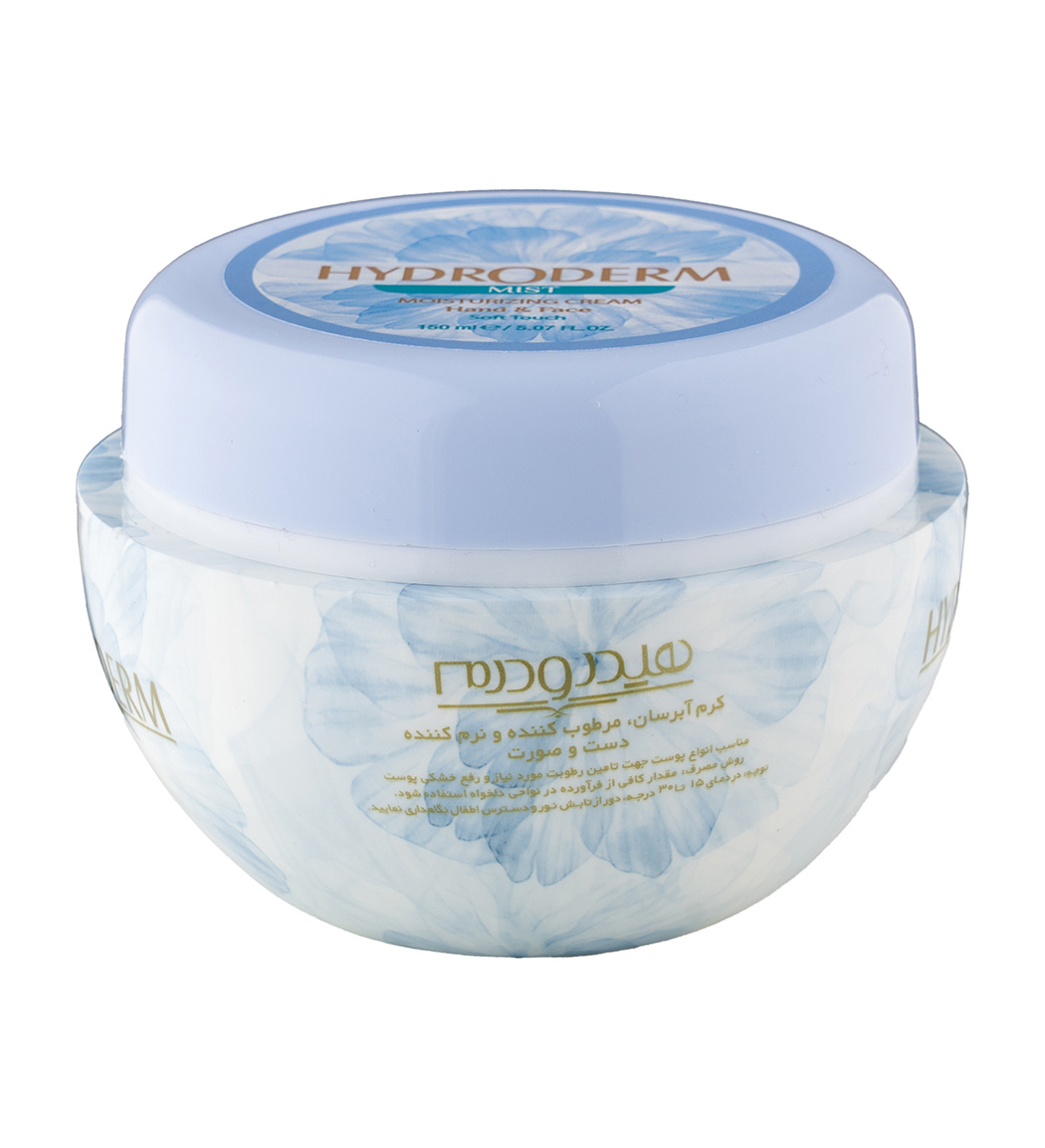 Hydroderm-Moisturizing-Cream-Mist-150ml-Khanoumi-202442212649757.jpg کرم مرطوب کننده کاسه ای هیدرودرم مدل Mist حجم 150میلی لیتر - Image 1